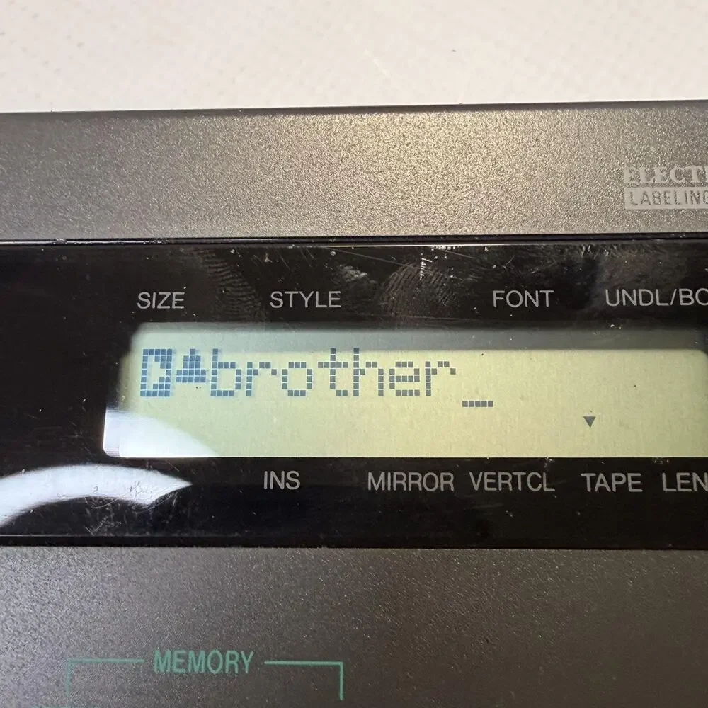 Vintage Brother P-Touch PT-20 Electronic Label Maker Printer Tested Black Japan